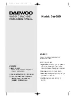 Preview for 6 page of Daewoo DW-6834 Instruction Manual