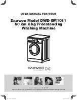 Daewoo DWD-GM1011 User Manual preview