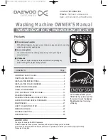 Daewoo DWD-WD1352WC Owner'S Manual preview