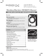 Preview for 1 page of Daewoo DWD-WD1353RC Owner'S Manual