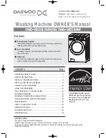 Preview for 1 page of Daewoo DWD-WD3011RR Owner'S Manual