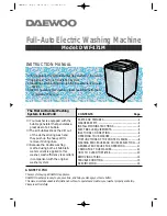 Preview for 1 page of Daewoo DWF-171M Instruction Manual