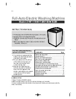 Preview for 1 page of Daewoo DWF-172M Instruction Manual