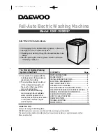 Daewoo DWF-180MNP Instruction Manual preview