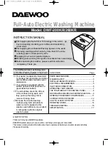 Daewoo DWF-200 KR Instruction Manual preview