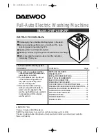 Daewoo DWF-200KRP Instruction Manual preview