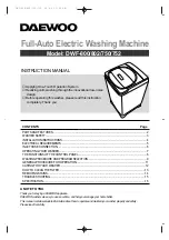 Daewoo DWF-750 Instruction Manual preview