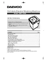 Preview for 1 page of Daewoo DWF-750M Instruction Manual