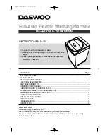 Preview for 1 page of Daewoo DWF-750MS Instruction Manual