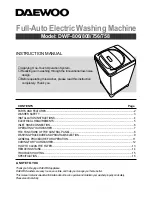 Preview for 1 page of Daewoo DWF-756 Instruction Manual