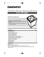 Preview for 1 page of Daewoo DWF-800WP Instruction Manual