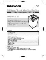 Daewoo DWF-820W Instruction Manual preview