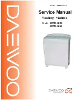 Preview for 1 page of Daewoo DWM-5010 Service Manual