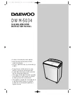 Daewoo DWM-5034 Instruction Manual предпросмотр