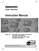 Preview for 1 page of Daewoo DWP-28W2D, DWP-28W2KD, DWP-28W2GBD, DWP-28W2FD, DWP-28W2SD, DWP-28W2, DWP-28W2K, DWP-28W2GB, DWP-28W2F,... Instruction Manual