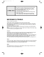 Preview for 17 page of Daewoo EW6F6W Instruction Manual & Cooking Manual