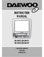 Preview for 1 page of Daewoo GB14H3T2 Instruction Manual