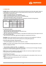 Preview for 8 page of Daewoo GDAA980 User Manual