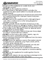 Preview for 4 page of Daewoo HEA1139 User Manual