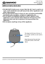 Предварительный просмотр 6 страницы Daewoo HEALTHY LIVING SDA1599 User Manual