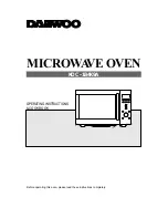 Daewoo KOC-1B4K9A Operating Instructions & Cook Book preview