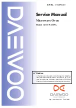 Preview for 1 page of Daewoo KOC-924T9A Service Manual