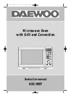 Preview for 1 page of Daewoo KOC-995T Instruction Manual