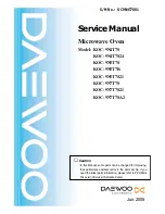 Preview for 1 page of Daewoo KOC-9N4T7S Service Manual