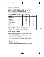 Preview for 18 page of Daewoo KOG-131A Operating Instructions Manual