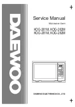 Daewoo KOG-261M Service Manual preview