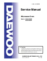 Daewoo KOG-37050P Service Manual preview