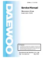 Preview for 1 page of Daewoo KOG-37G59S Service Manual