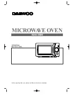 Preview for 1 page of Daewoo KOG-393R Operating Instructions Manual