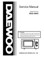 Daewoo KOG-8465 Service Manual preview