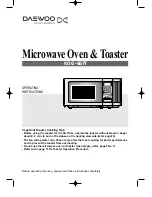 Daewoo KOG-867T Operating Instructions Manual preview