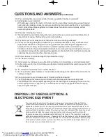 Preview for 25 page of Daewoo KOM-9P11 Use And Care Manual