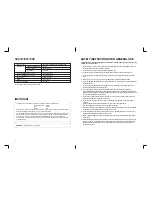 Preview for 3 page of Daewoo KOR-121MOS Operating Instructions Manual