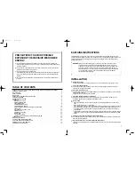 Preview for 2 page of Daewoo KOR-121QOS Operating Instructions Manual