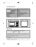 Preview for 4 page of Daewoo KOR-130A Operating Instructions Manual