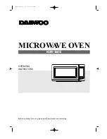 Daewoo KOR-161G Operating Instructions Manual preview