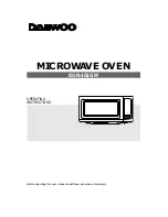 Daewoo KOR-161GM Operating Instructions Manual preview