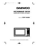 Daewoo KOR-180A0A Operating Instructions & Cook Book preview