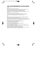 Preview for 20 page of Daewoo KOR-1A7Q Operating Instructions Manual