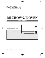 Preview for 1 page of Daewoo KOR-1N0A Operating Instructions & Cook Book