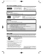 Preview for 14 page of Daewoo KOR-1N0A Operating Instructions & Cook Book