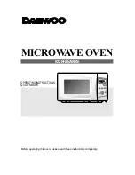 Daewoo KOR-3000DSL Operating Instructions & Cook Book preview