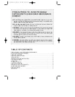 Preview for 2 page of Daewoo KOR-6315 Operating Instructions Manual