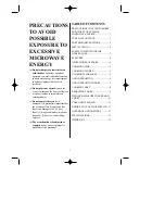 Preview for 2 page of Daewoo KOR-63A5 Operating Instructions & Cook Book