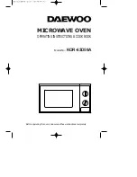 Daewoo KOR-63D59A Operating Instructions & Cook Book preview