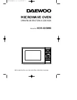 Preview for 1 page of Daewoo KOR-63DB9S Operating Instructions Manual